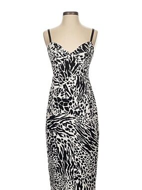 Sergio Hudson for Target Black and White Animal Print Bodycon Dress